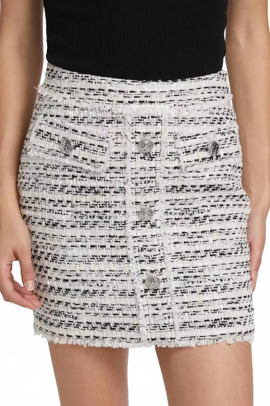 NEW GENERATION LOVE sandra tweed skirt in multicolor